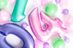 Foil Balloon Number 4 - Pink Metallic Mat - 86 cm
